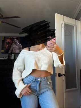 Cropped Knit Sweater